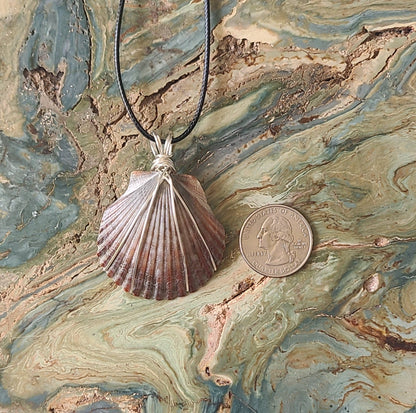 Beautiful Wrapped Bay Scallop Necklace