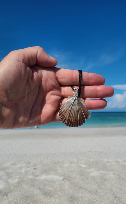 Beautiful Wrapped Bay Scallop Necklace