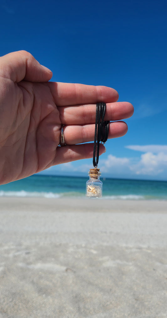 Beach Sand and Shell Necklace