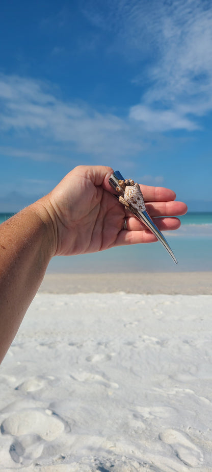 Beautiful Large Cone Shell Hair Clip