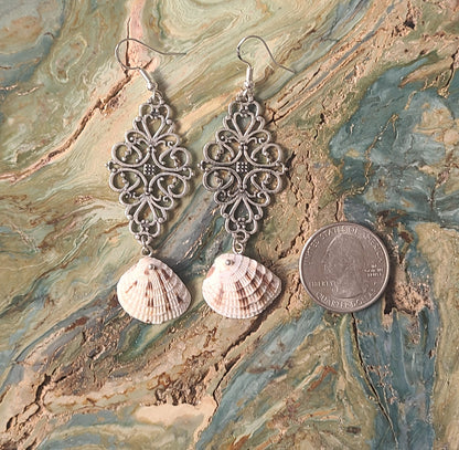 Venus Clam Shell Dangle Earrings