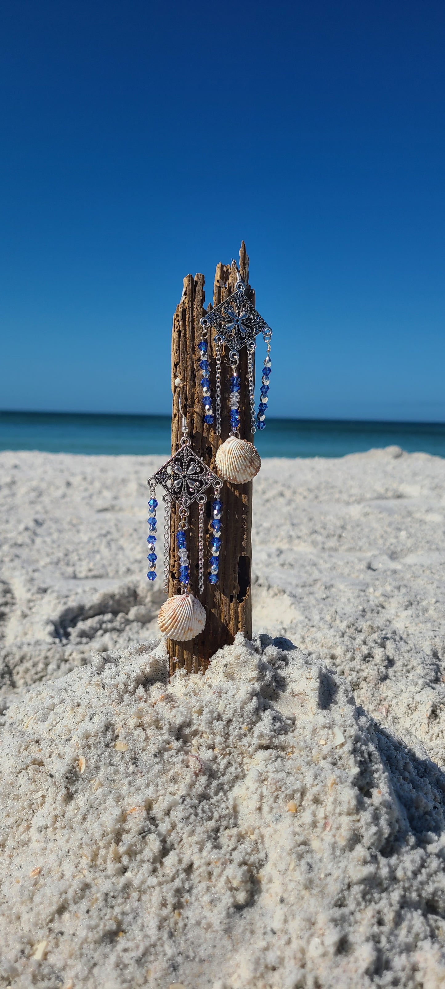 Beautiful Chandelier Cockle Shell Earrings