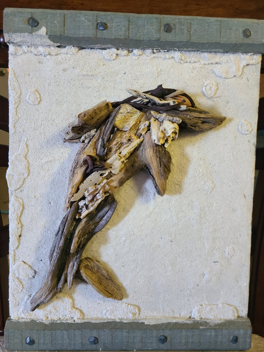 'Dolphin Love' Driftwood Wall Art