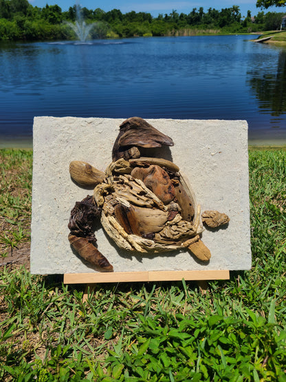 Seaturtle Love Driftwood Wall Art