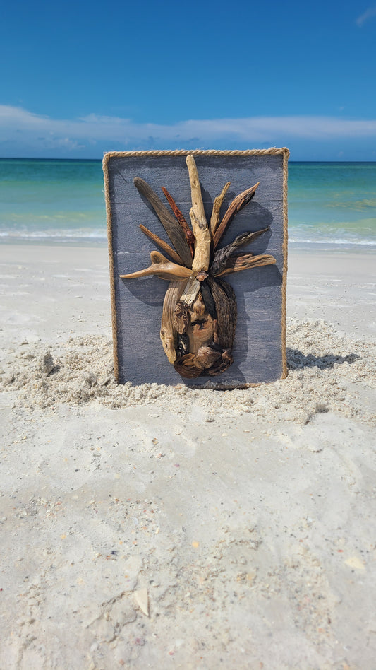 Pineapple Driftwood Wall Art