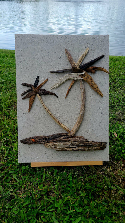 Palm Tree Driftwood Wall Art