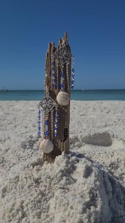 Beautiful Chandelier Cockle Shell Earrings